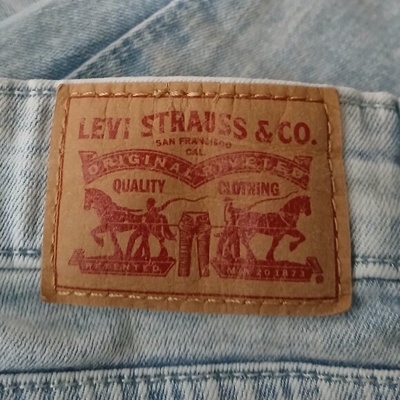 Levis Jeans 711 Skinny Size 33 Acid Wash Light Blue Denim Stretch Mid Rise - Picture 7 of 10